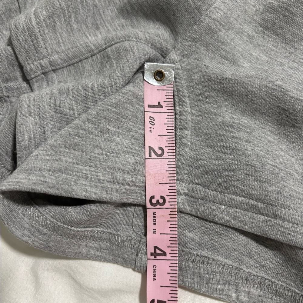 ANTHROPOLOGIE Daily Practice High Rise Drawstring Shorts | Large | Gray Pattern - Picture 13 of 15